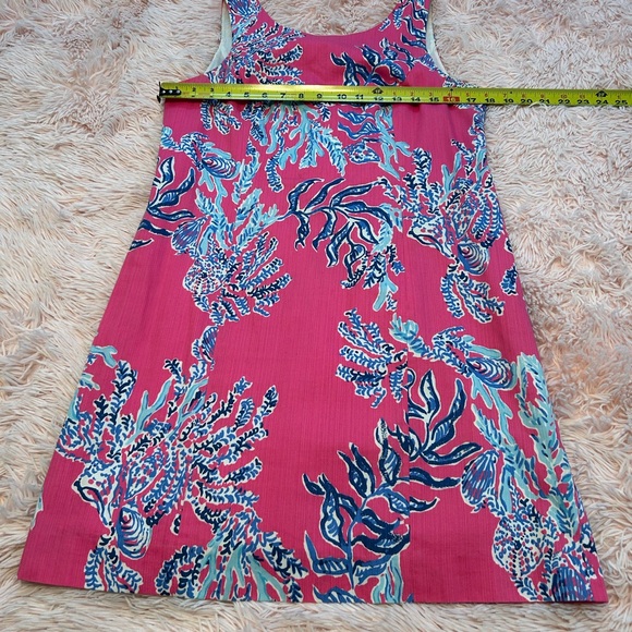 Lilly Pulitzer Cathy Shift Dress Samba Coral Print Size 8 - Picture 3 of 13